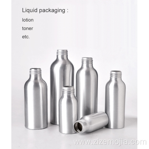 Wholesale cosmetic empty aluminum spray pump metal bottles